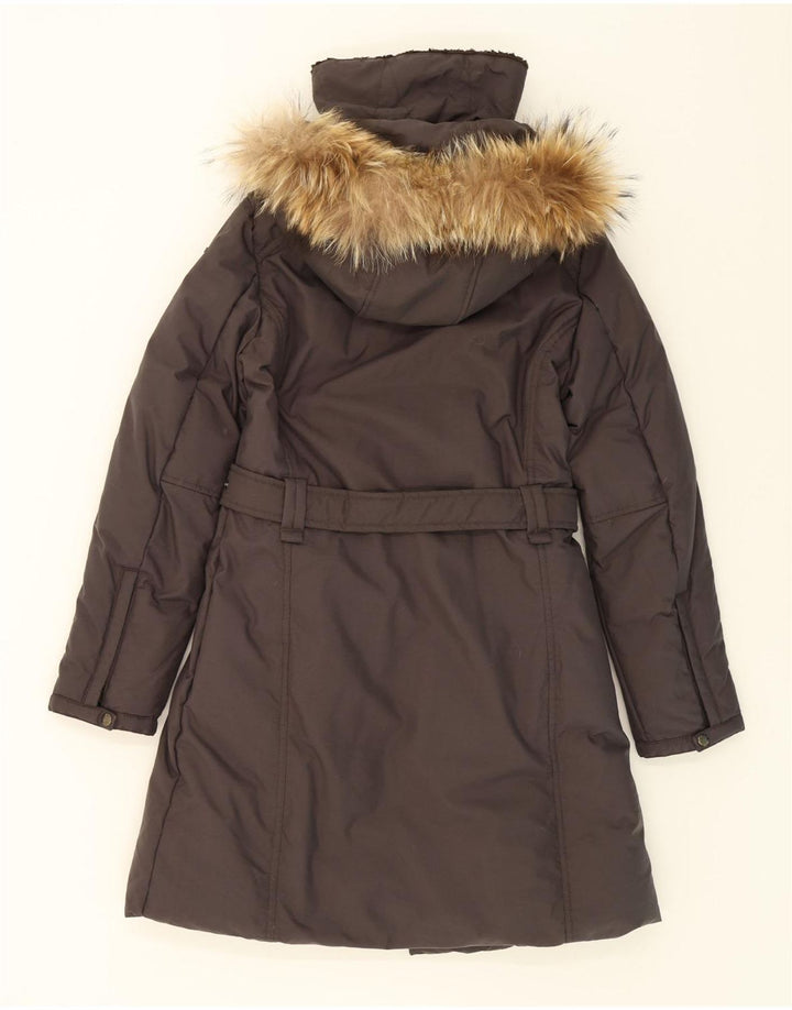 GAS Womens Hooded Padded Coat IT 44 Medium Grey Polyamide Vintage Gas and Second-Hand Gas from Messina Hembry 