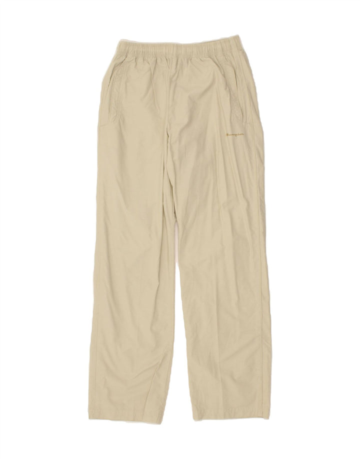 CHAMPION Womens Tracksuit Trousers UK 12 Medium Beige Polyamide Vintage Champion and Second-Hand Champion from Messina Hembry 