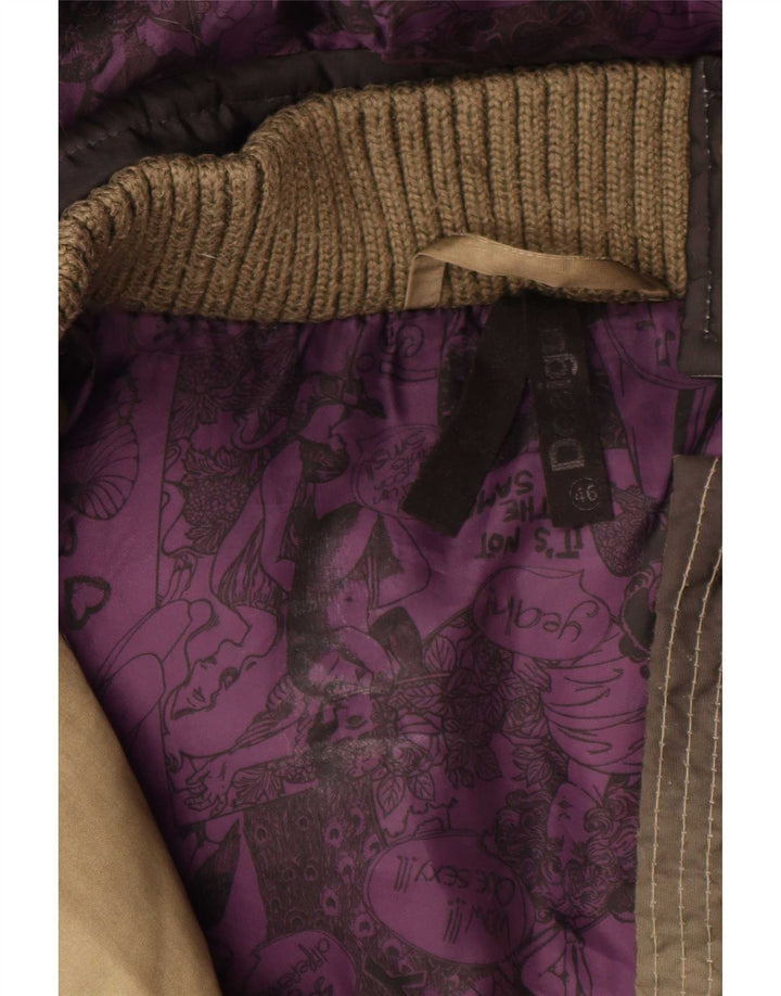 Desigual Dame Oversized grafisk polstret jakke EU 46 XL Flerfarvet