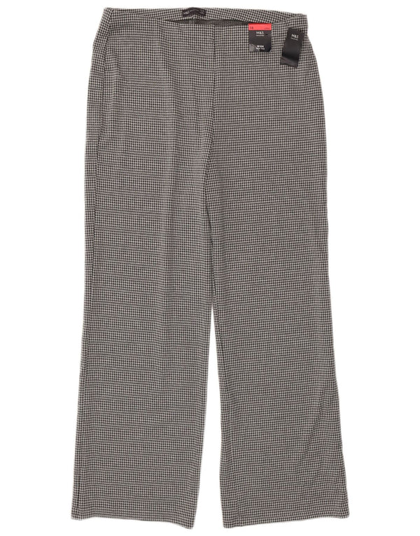 Marks & Spencer lige bukser til kvinder UK 18 XL W36 L32 Grå Houndstooth