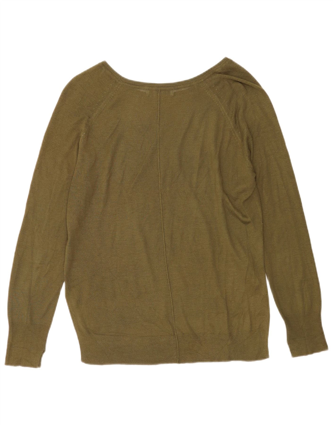 Zara Dame Boat Neck Jumper Sweater UK 14 Medium Khaki