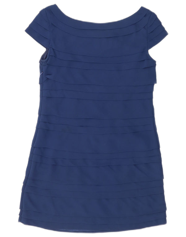 French Connection Womens Sheath Dress UK 10 Small Blue Polyester
