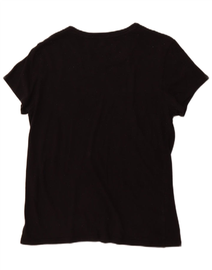 LEVI'S Womens Graphic T-Shirt Top UK 12 Medium Black