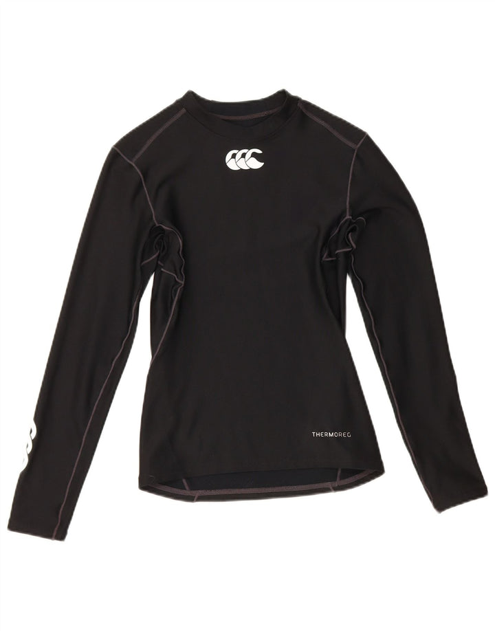 Canterbury Dame Grafisk Top Langærmet UK 14 Stor Sort Polyester