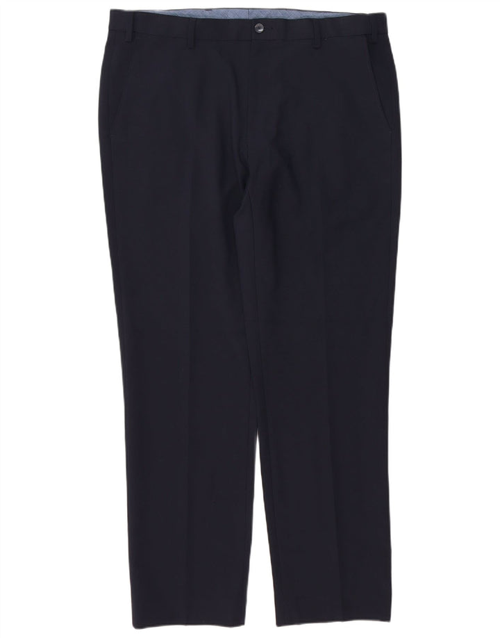 Marks & Spencer Herre Regular Fit Chinobukser W36 L31 Marineblå polyester