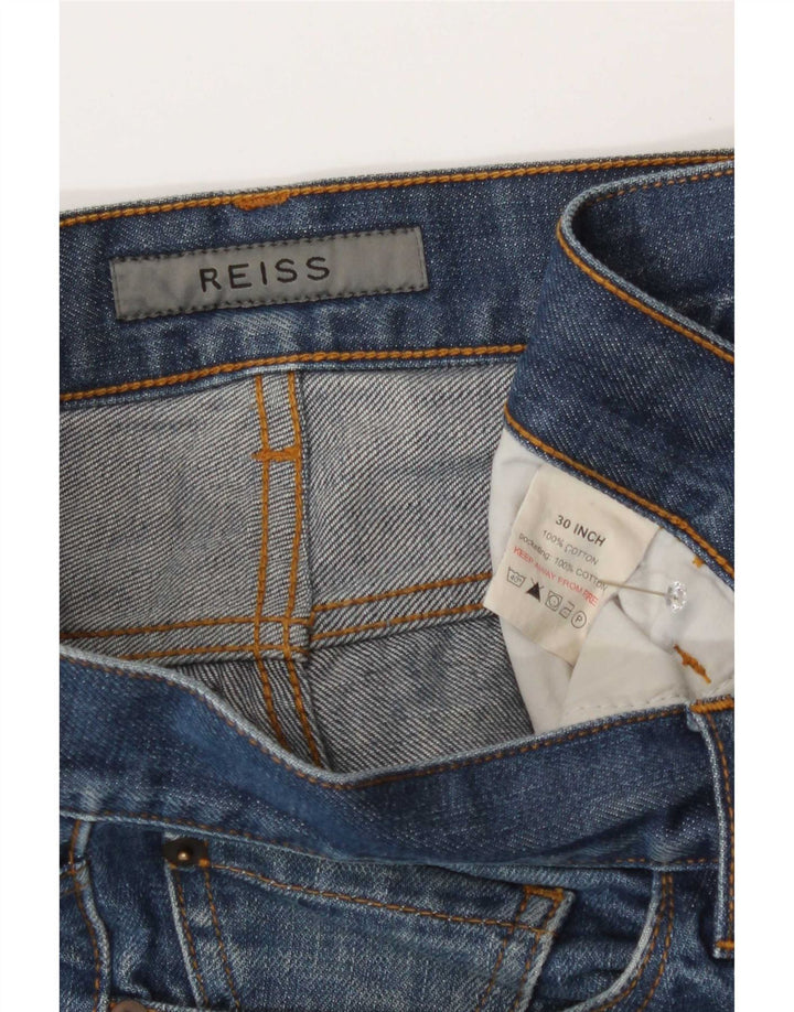 Reiss Slim Jeans til mænd W30 L30 Blue Cotton