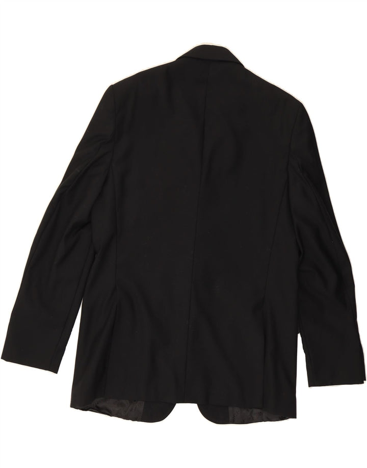 FERRE Mens 2 Button Blazer Jacket IT 54 2XL Black Wool Vintage Ferre and Second-Hand Ferre from Messina Hembry 
