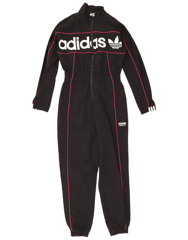 Adidas Langærmet Grafisk Jumpsuit UK 6 XS Sort Polyamid