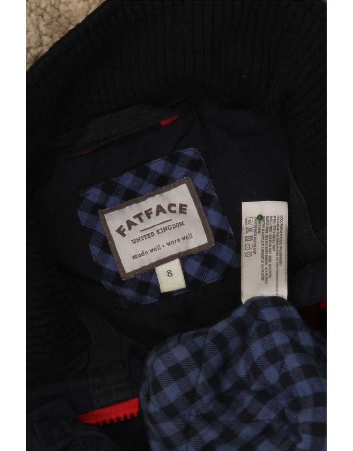 Fat Face Dame Hætte Polstret Jakke UK 8 Small Navy Blue Nylon
