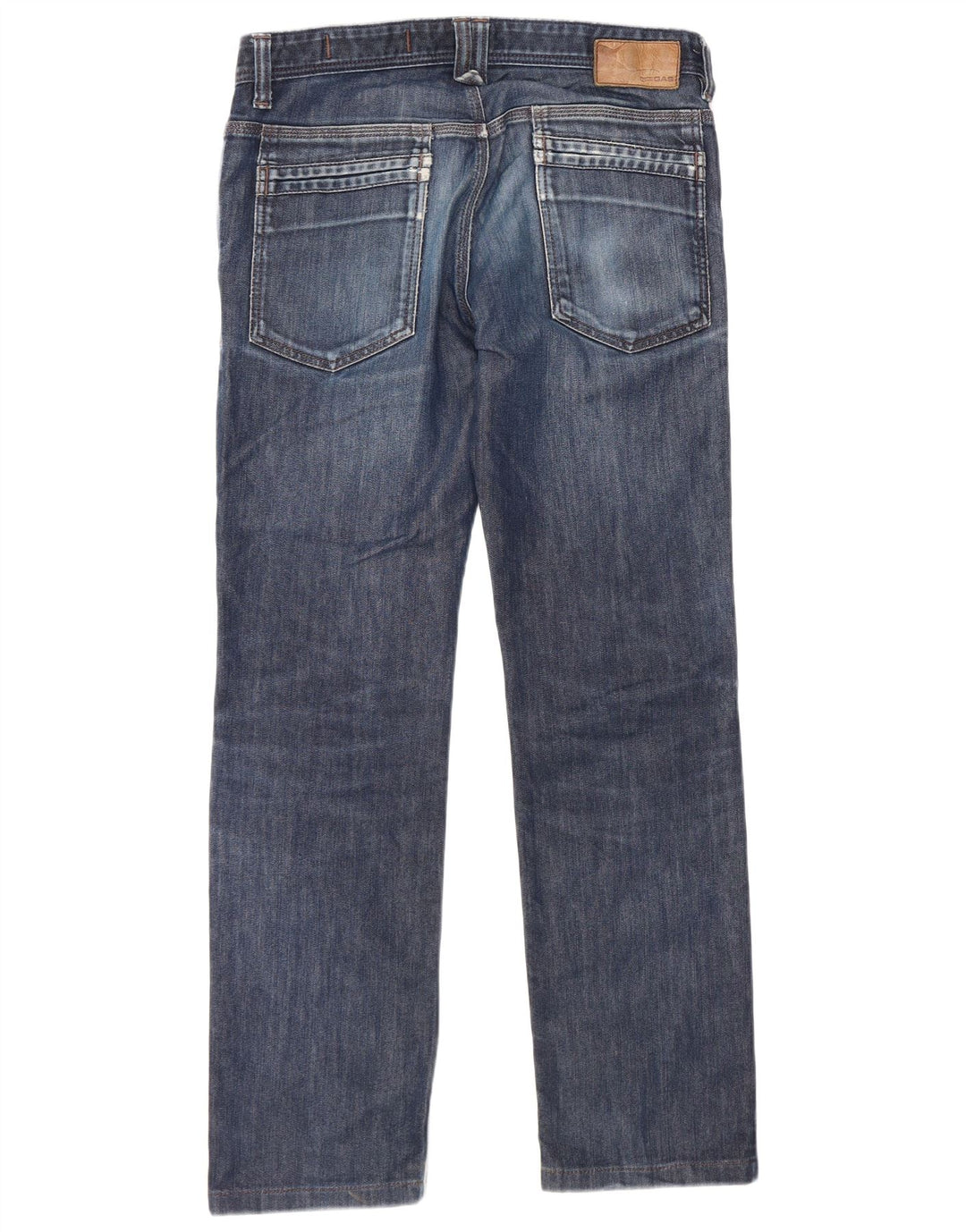Gas Straight Jeans til kvinder W33 L30 Blå Bomuld