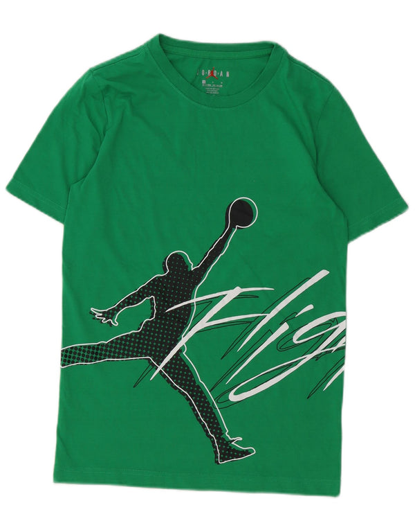 Jordan Boys Grafisk T-Shirt Top 12-13 År Stor Grøn Bomuld