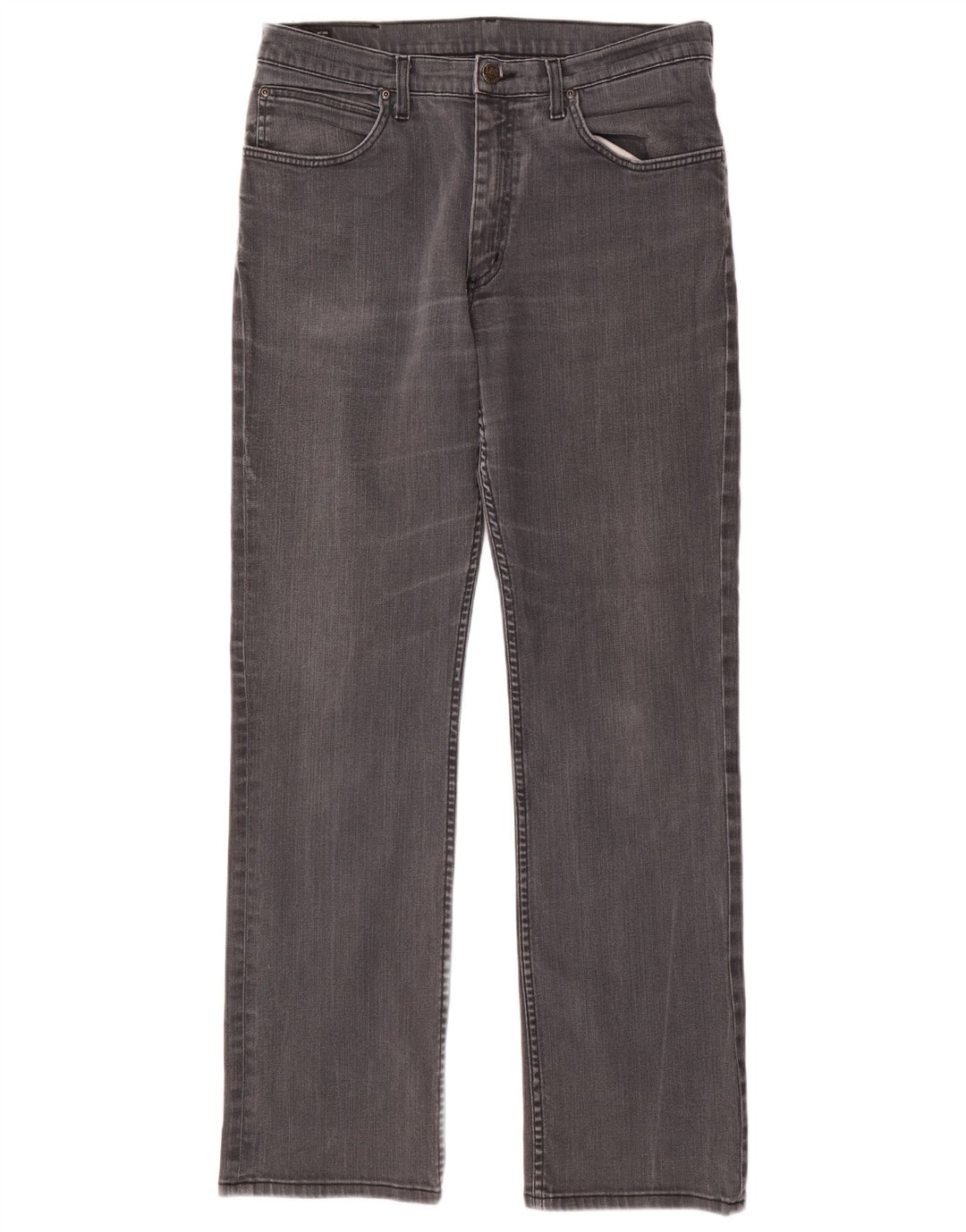 Lee Mens Brooklyn Straight Jeans W34 L34 Grå Bomuld
