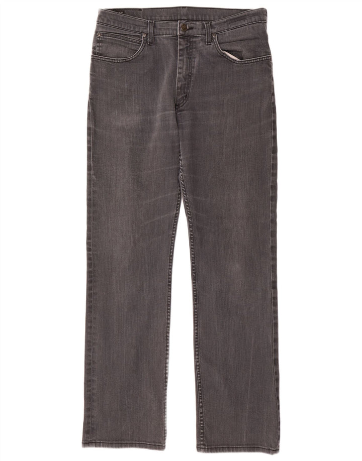 Lee Mens Brooklyn Straight Jeans W34 L34 Grå Bomuld