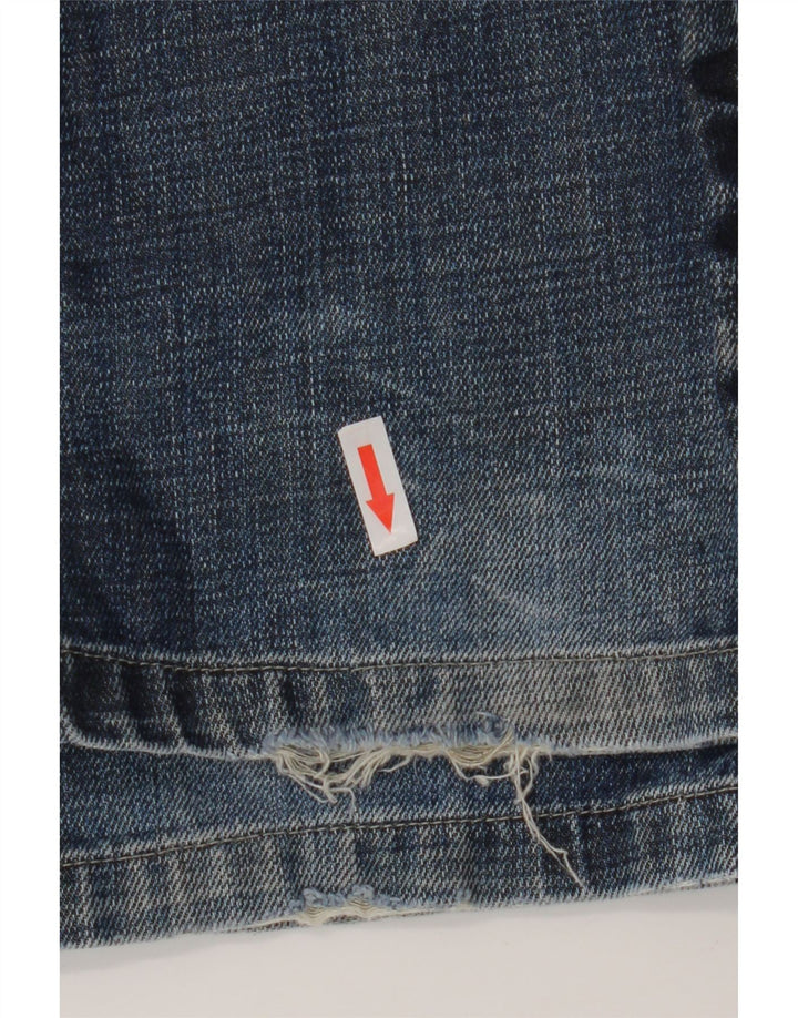Springfield Herre Grafiske Straight Jeans W28 L30 Blå Bomuld