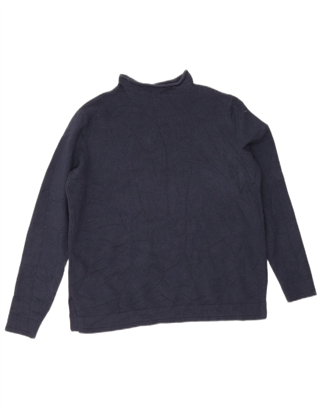 Marks & Spencer Dame Turtle Neck Jumper Sweater UK 8 Small Navy Blue