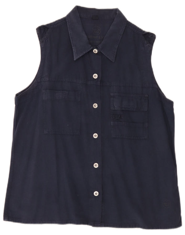 Murphy & Nye Womens Marine Heritage Sleeveless Shirt UK 16 Large Navy Blue