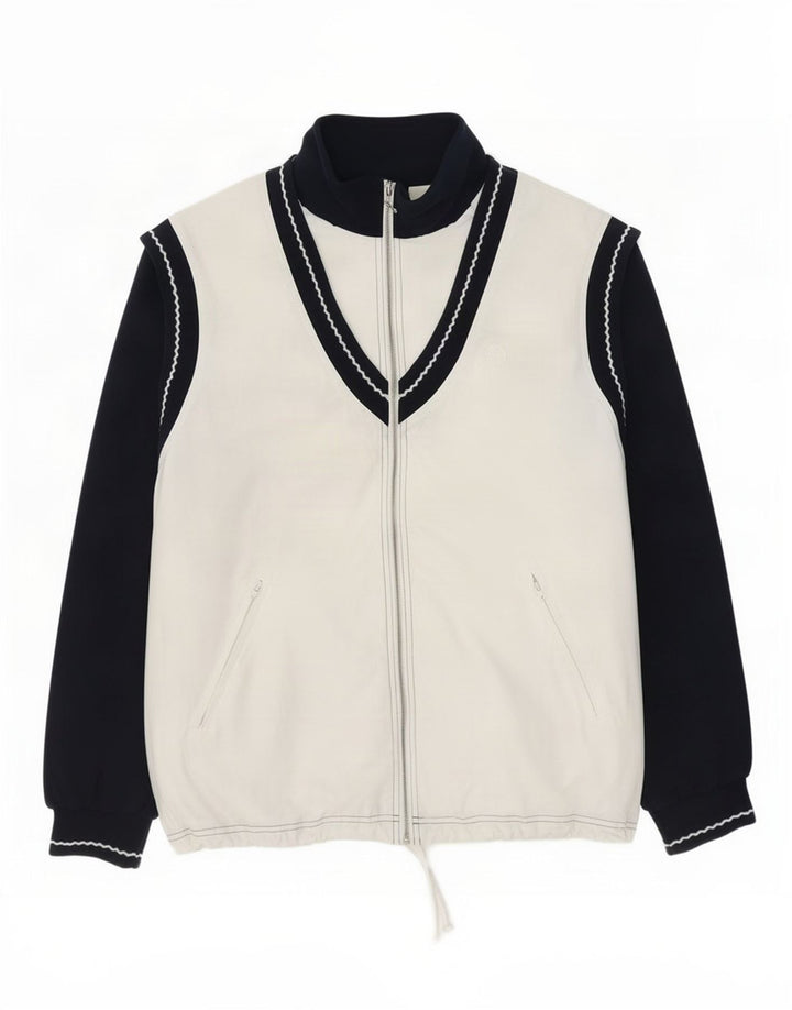 Sergio Tacchini Herre træningsdragt Topjakke Stor hvid Colourblock Polyester