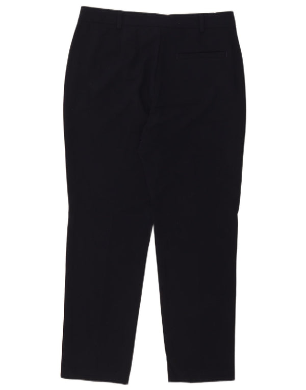 Marks & Spencer Dame Crop Suit Bukser UK 10 Small W30 L25 Navy Blue