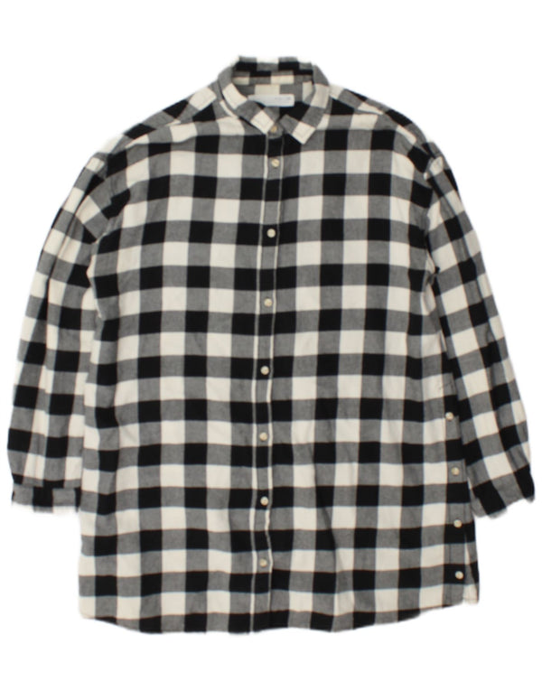 Zara Girls Flanell Shirt Dress 13-14 Years Black Gingham