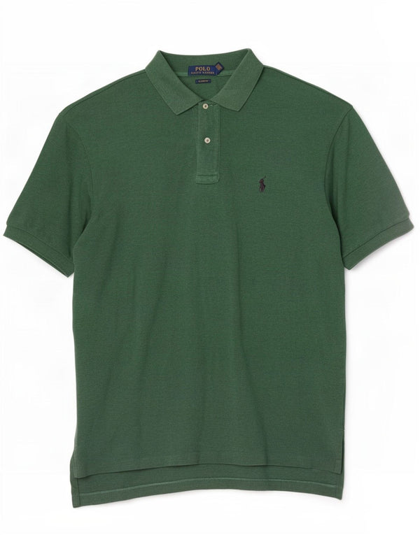Polo Ralph Lauren Mens Classic Fit Polo Shirt Large Green Cotton