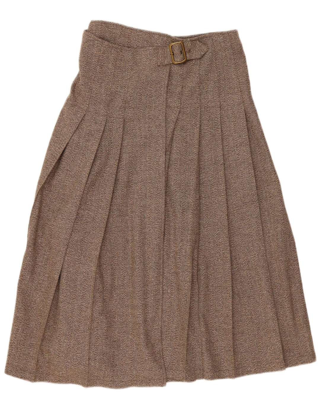 Vintage plisseret nederdel til kvinder IT 44 Medium W30 brun sildeben