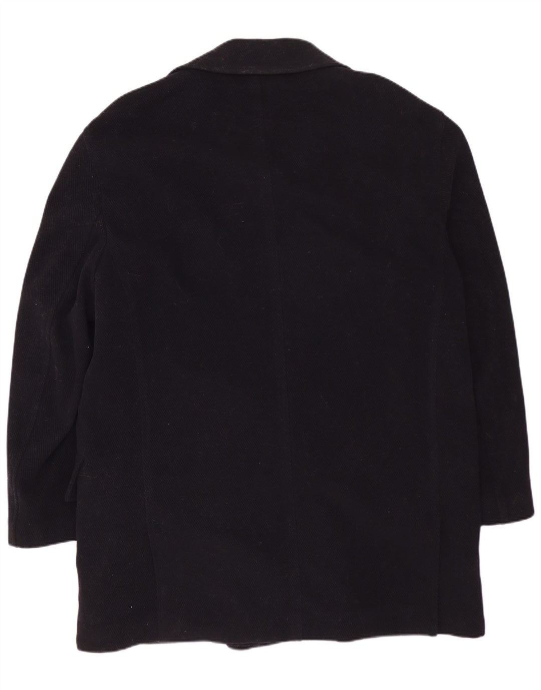 VINTAGE Dobbeltradet herrefrakke IT 50 Stor marineblå uld