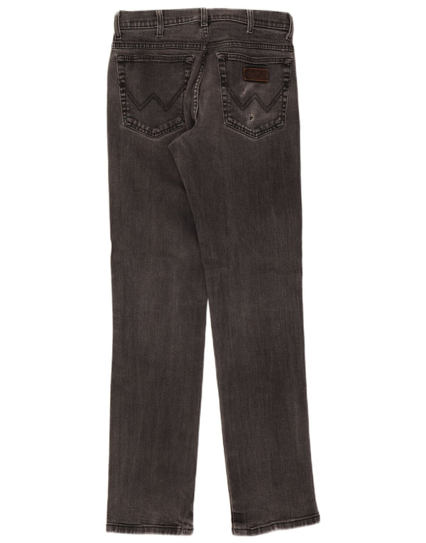 Wrangler Herre Texas Stretch Straight Jeans W33 L34 Grå Bomuld