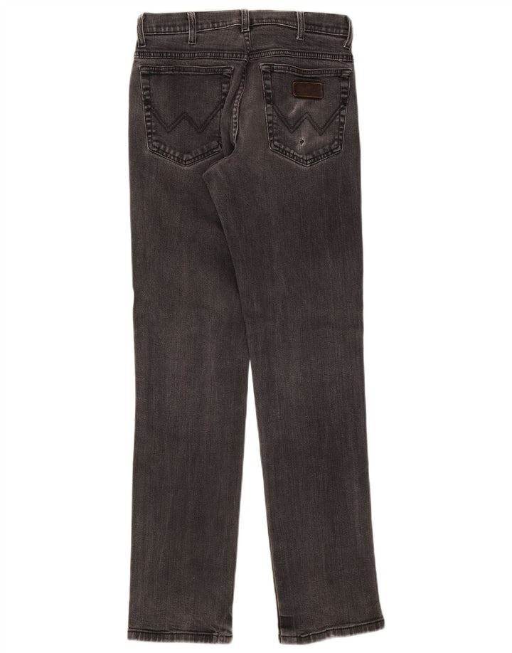 Wrangler Herre Texas Stretch Straight Jeans W33 L34 Grå Bomuld