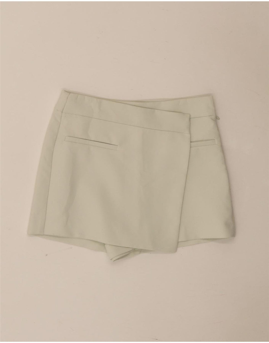 Zara Dame Skort Hot Pants XS W25 Grøn Polyester