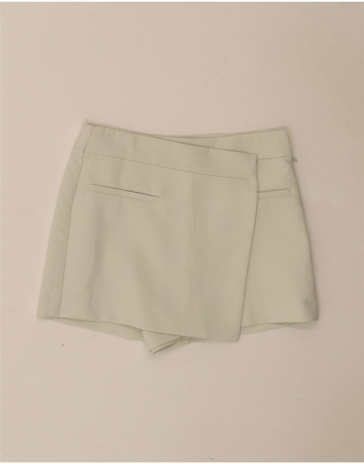 Zara Dame Skort Hot Pants XS W25 Grøn Polyester