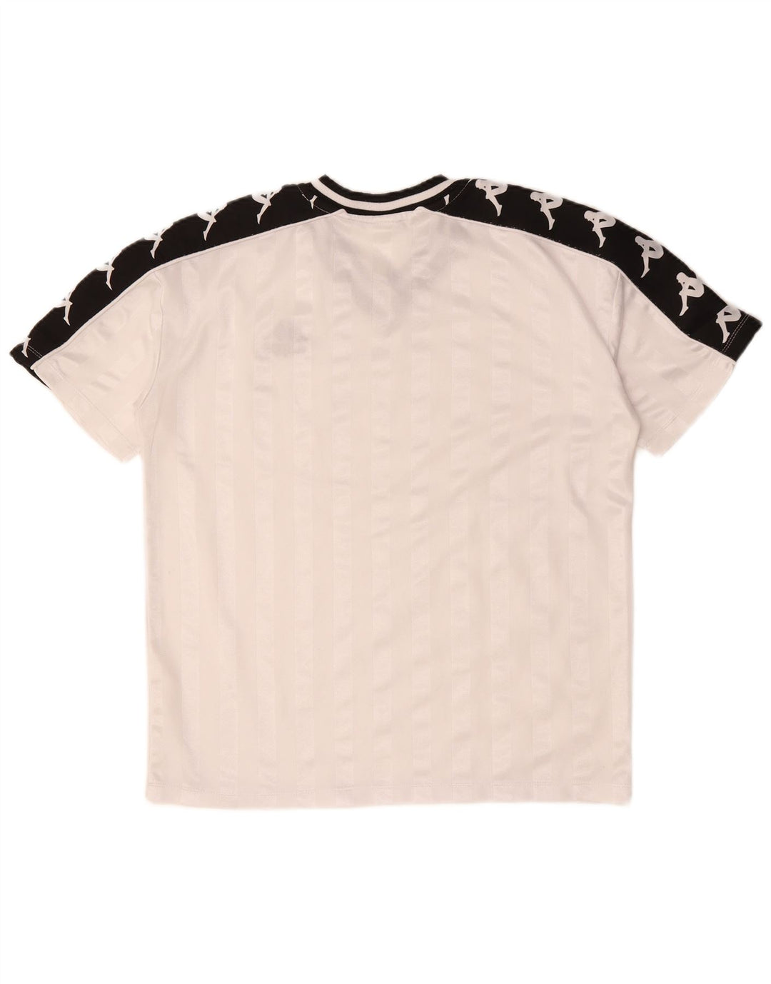 KAPPA Herre grafisk T-shirt Top Medium White Colourblock Polyester