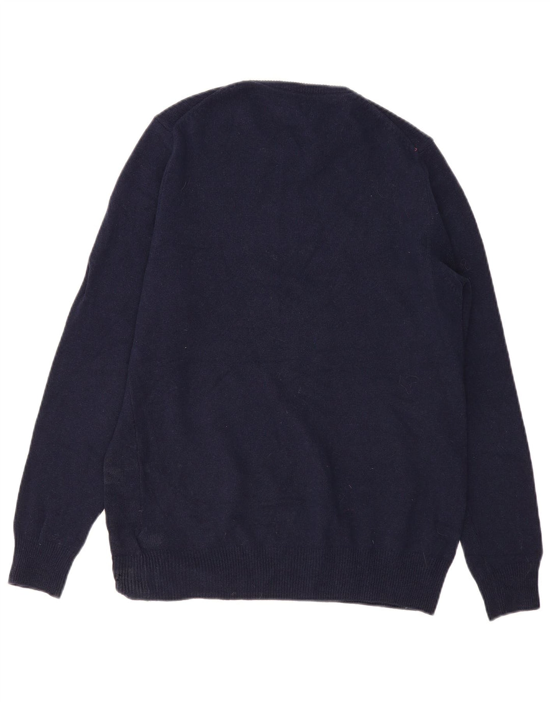 Marks & Spencer Herre sweater med rund hals, medium marineblå lammeuld