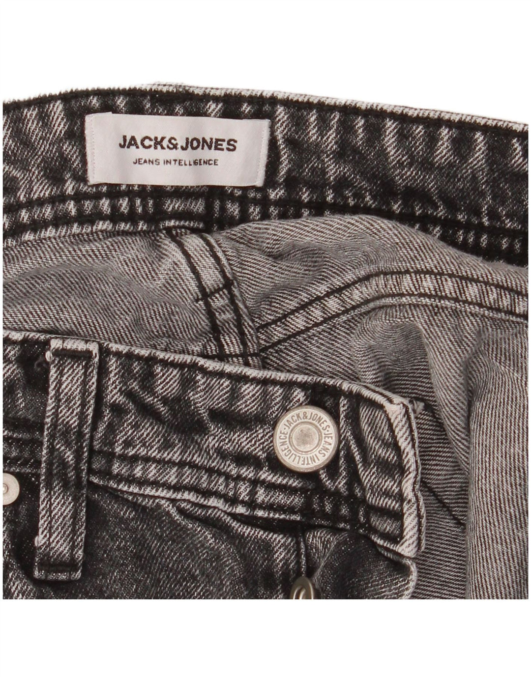 Jack & Jones Herre Eddie Straight Jeans W29 L34 Grå Bomuld