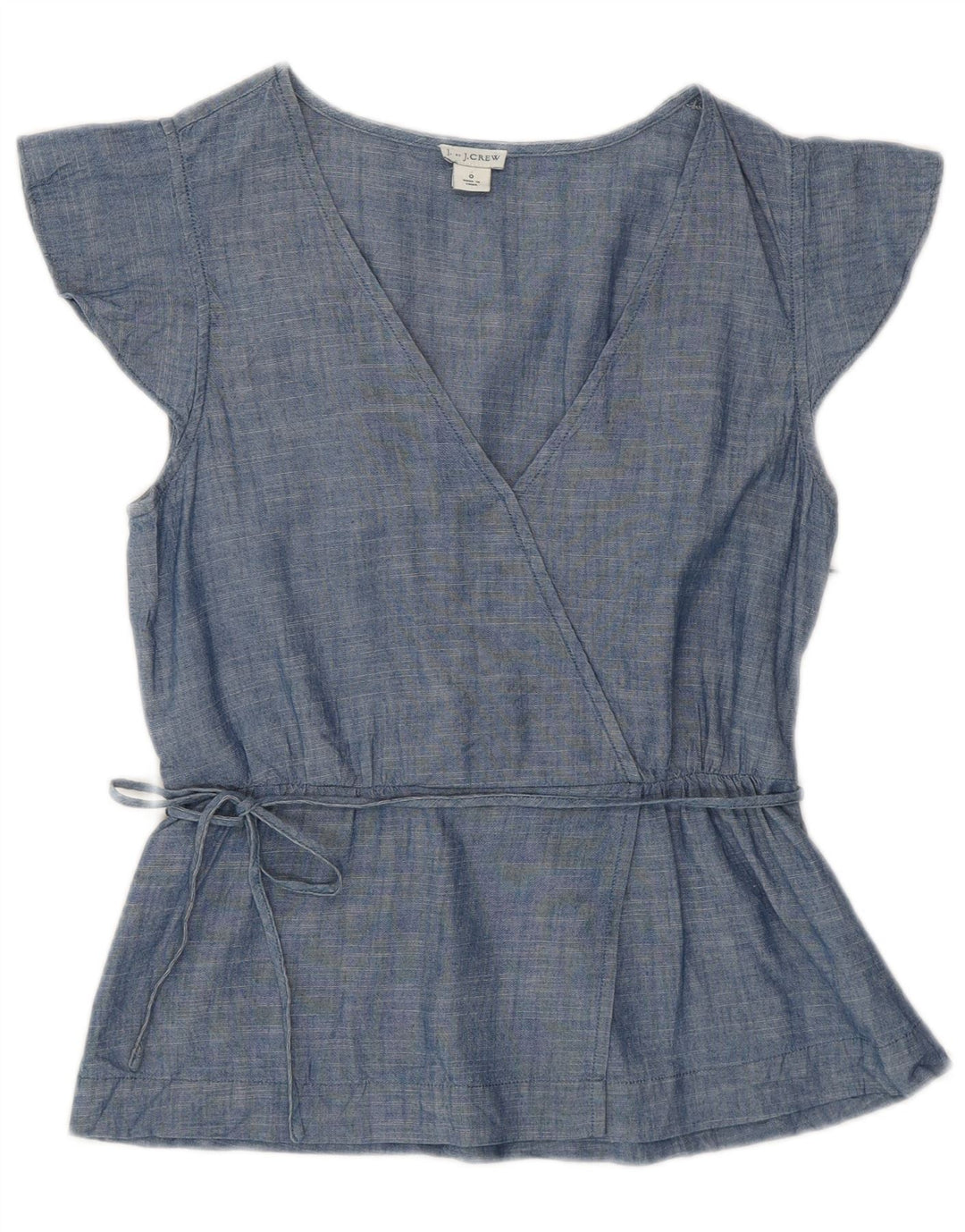 J. CREW Dame bluse Top US 0 XS Blå Bomuld