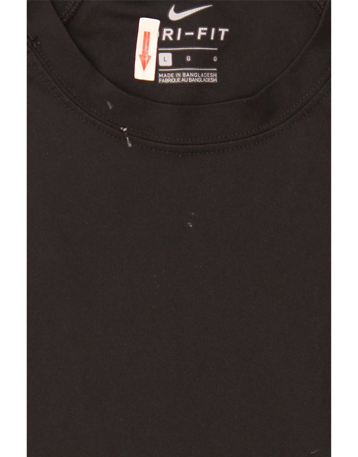 Nike Herre Dri Fit T-shirt Top Stor sort polyester