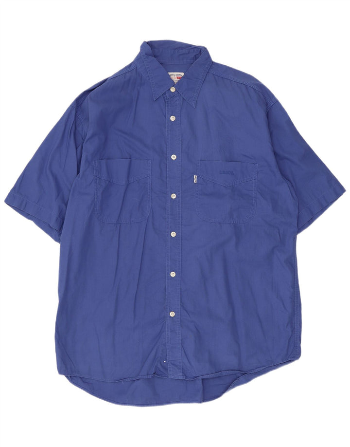 Levi's Kortærmet Herreskjorte Stor Blå