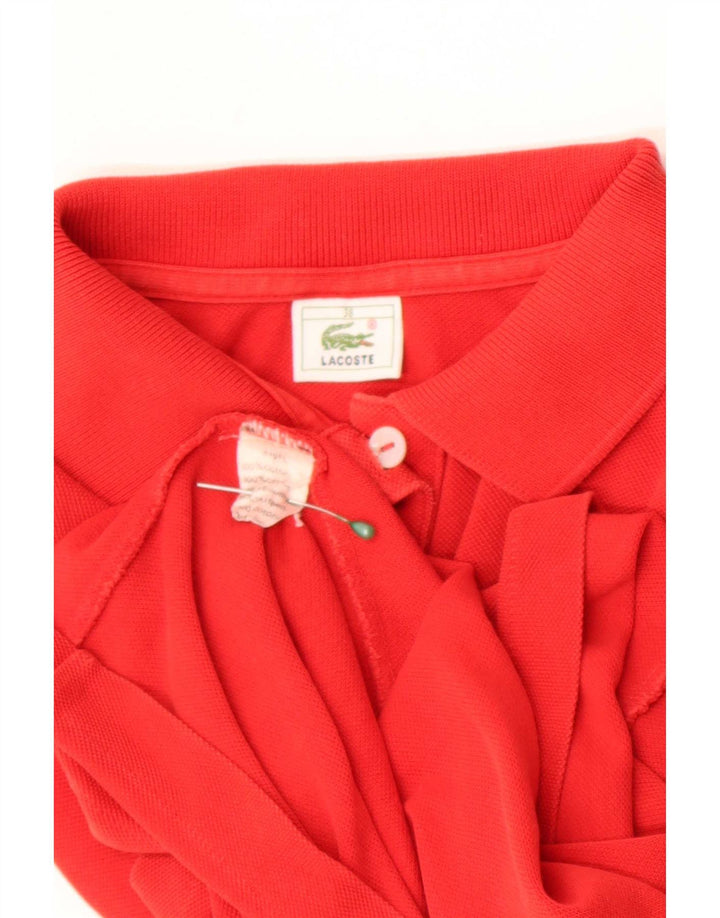 Lacoste Dame Polo Shirt Størrelse 38 Medium Rød Bomuld