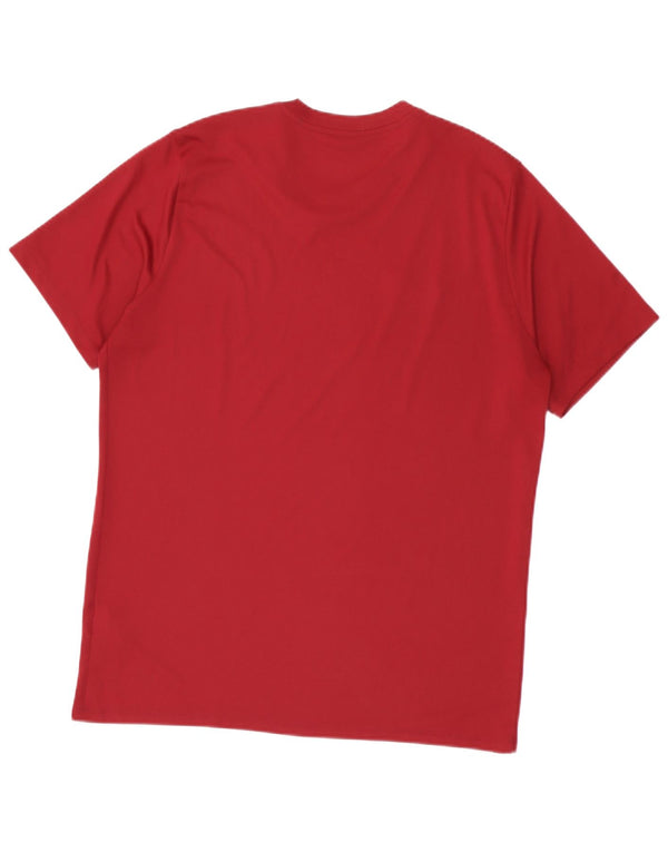 Nike Herre Dri Fit T-Shirt Top XL Burgundy Polyester