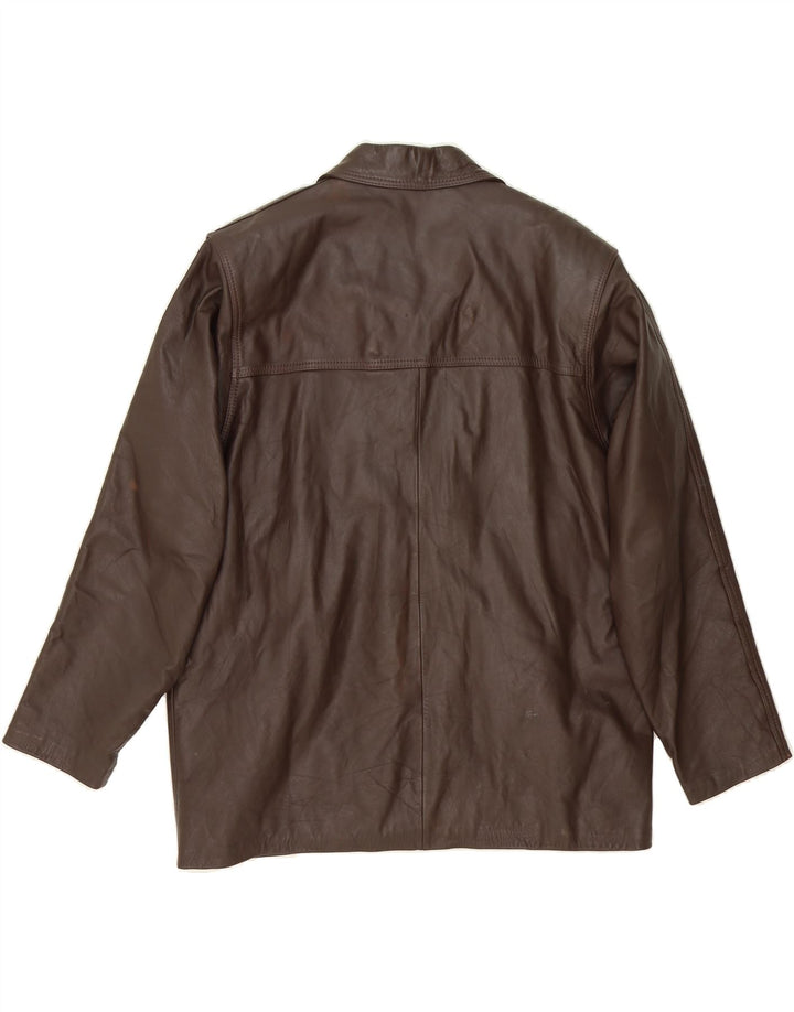 VINTAGE Mens Leather Jacket UK 40 Large Brown Leather Vintage Vintage and Second-Hand Vintage from Messina Hembry 