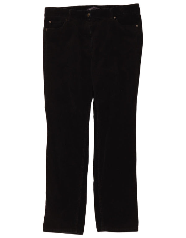 Marks & Spencer lige fløjlsbukser til kvinder UK 16 Large W32 L29 Black