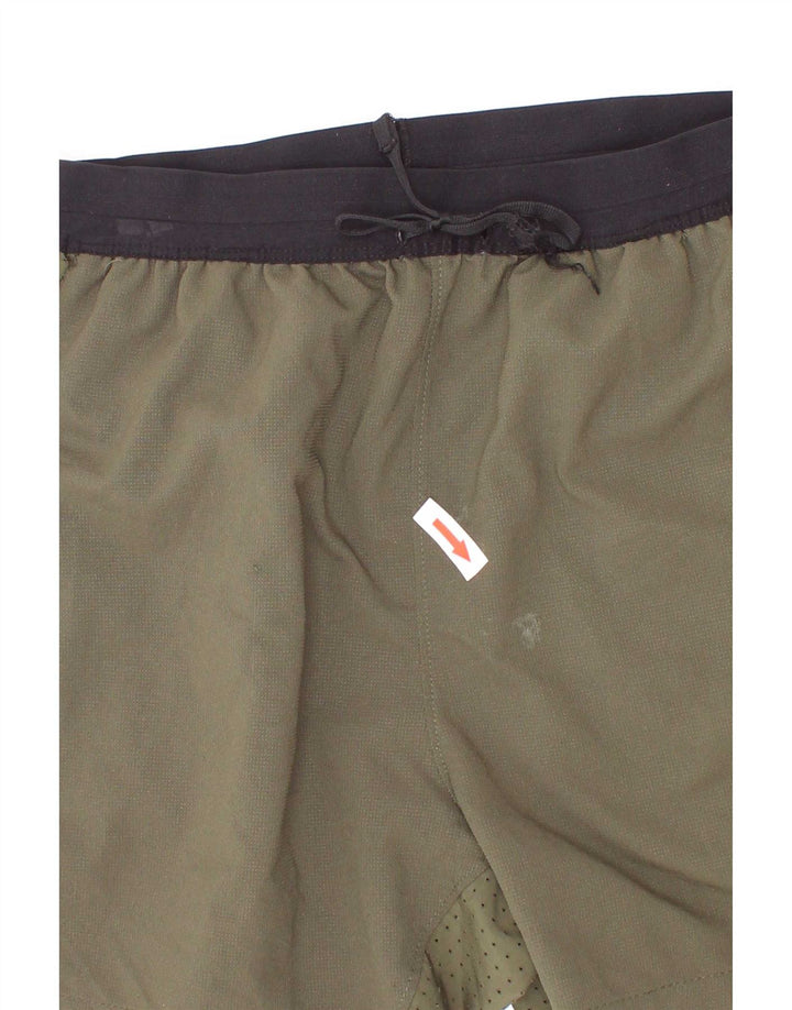 Nike Boys Dri Fit Sportshorts 8-9 år Small Khaki Colourblock Polyester