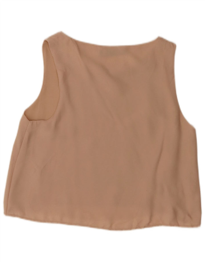 ZARA Womens Vest Top UK 12 Medium Beige