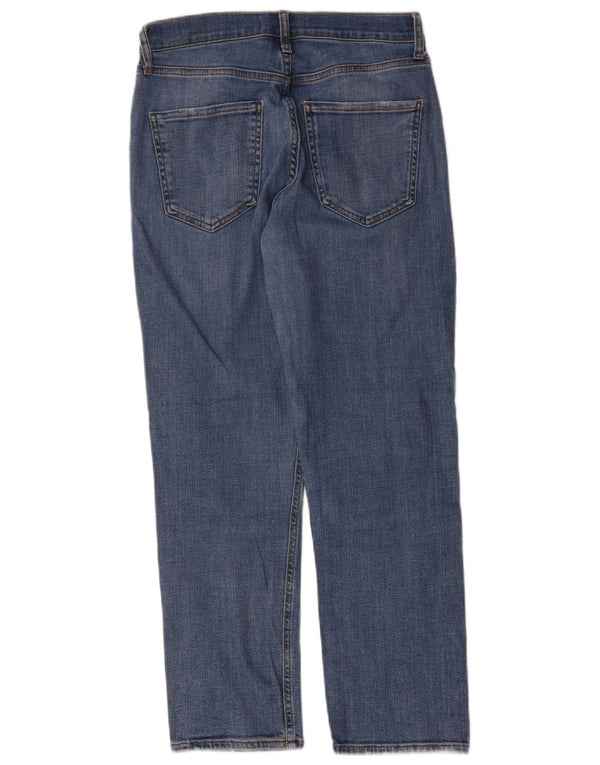Zara Dame Straight Jeans EU 40 Medium W30 L27 Blå