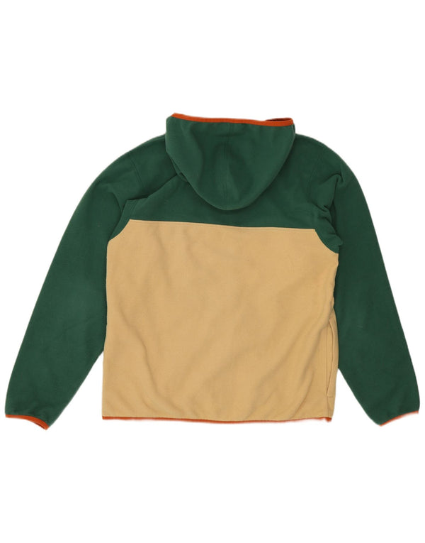 Patagonia drenge hættejakke i fleece 13-14 år XL Grøn Colourblock