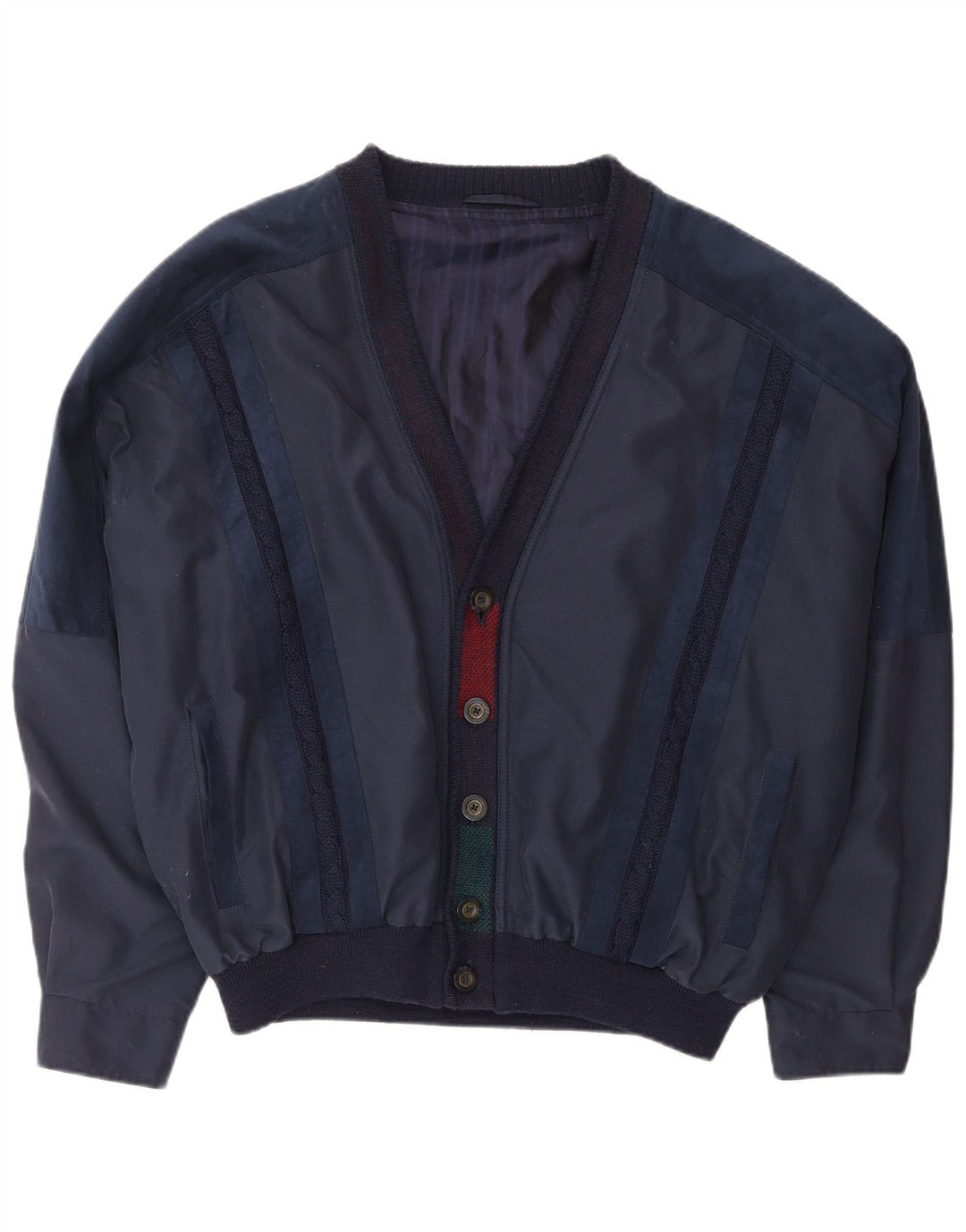 VINTAGE Bomberjakke til mænd UK 42 XL Navy Blue Polyester