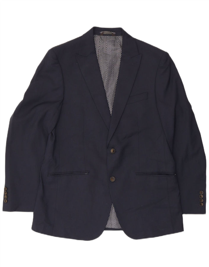 Marks & Spencer Herre 2-knaps blazerjakke UK 40 Stor marineblå polyester