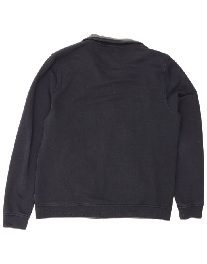 Ted Baker Mens Bomber Jacket Size 4 Large Navy Blue Cotton