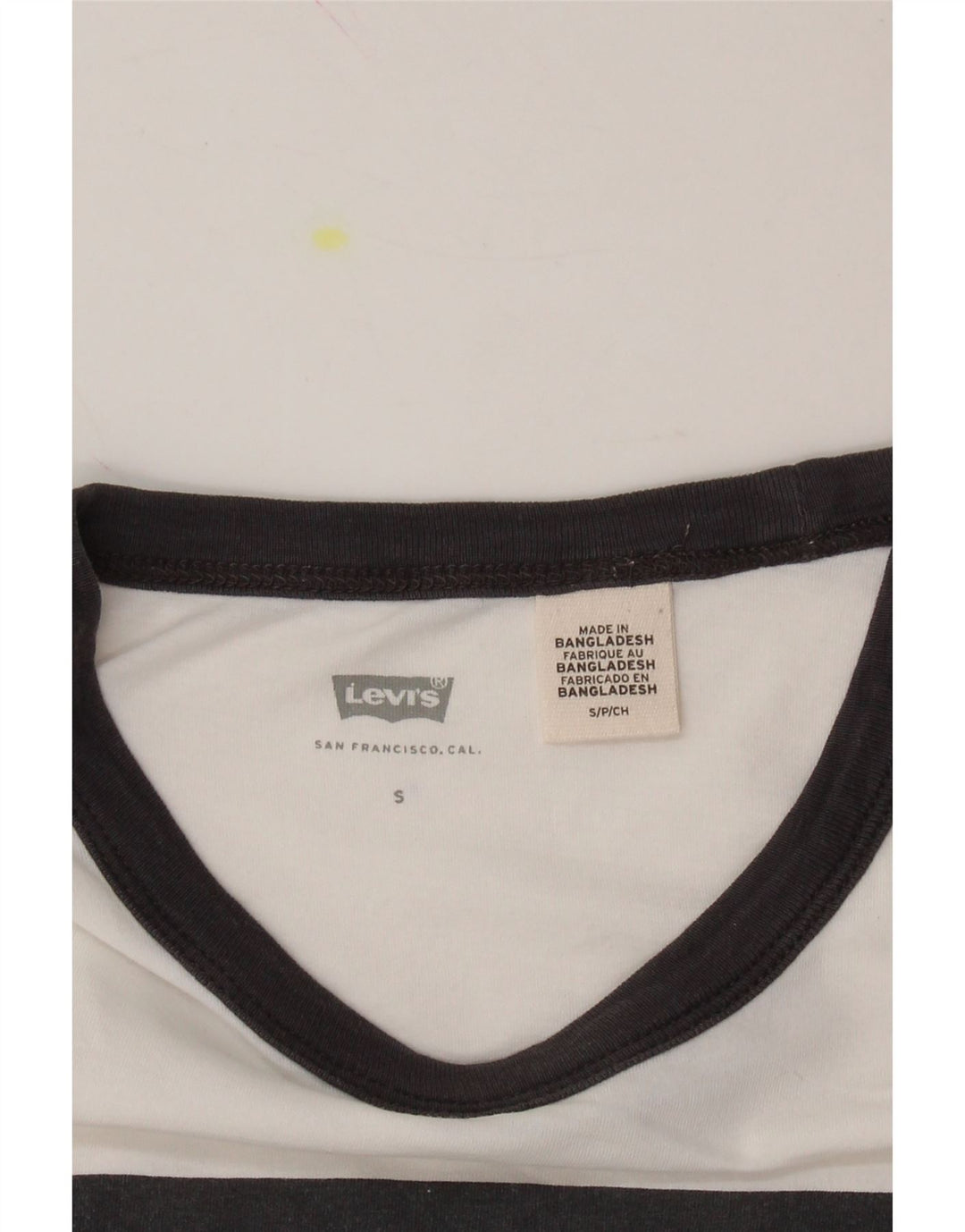 LEVI'S Womens Graphic T-Shirt Top UK 10 Small White Cotton Vintage Levi's and Second-Hand Levi's from Messina Hembry 