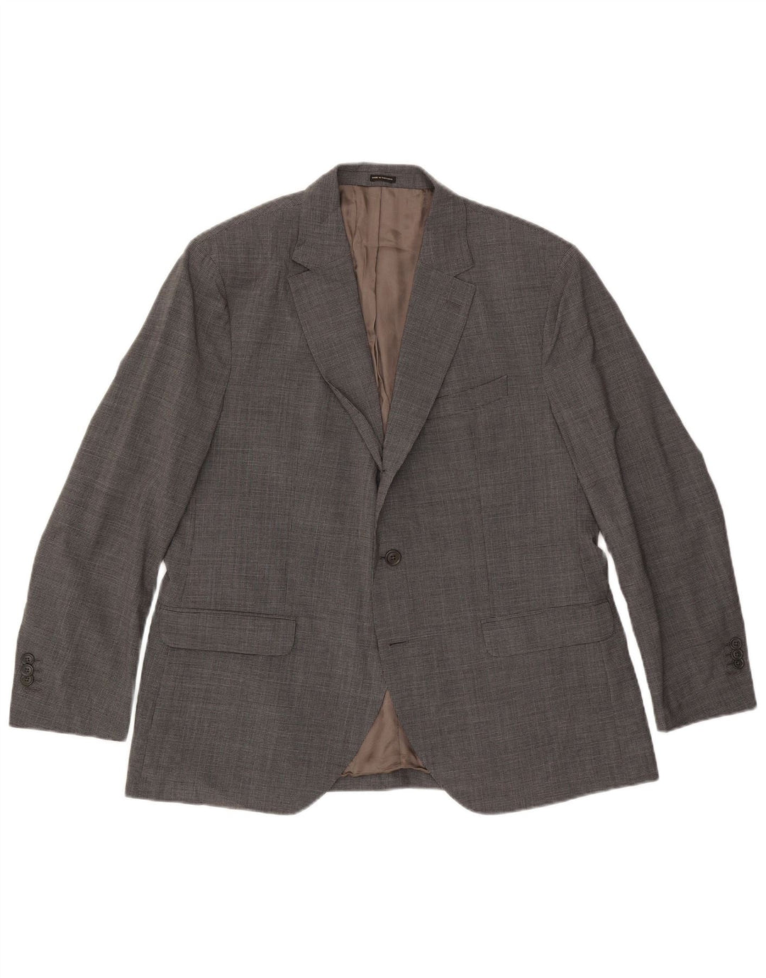 Massimo Dutti Herre 2-knaps blazerjakke US 46 XL Grå ternet uld