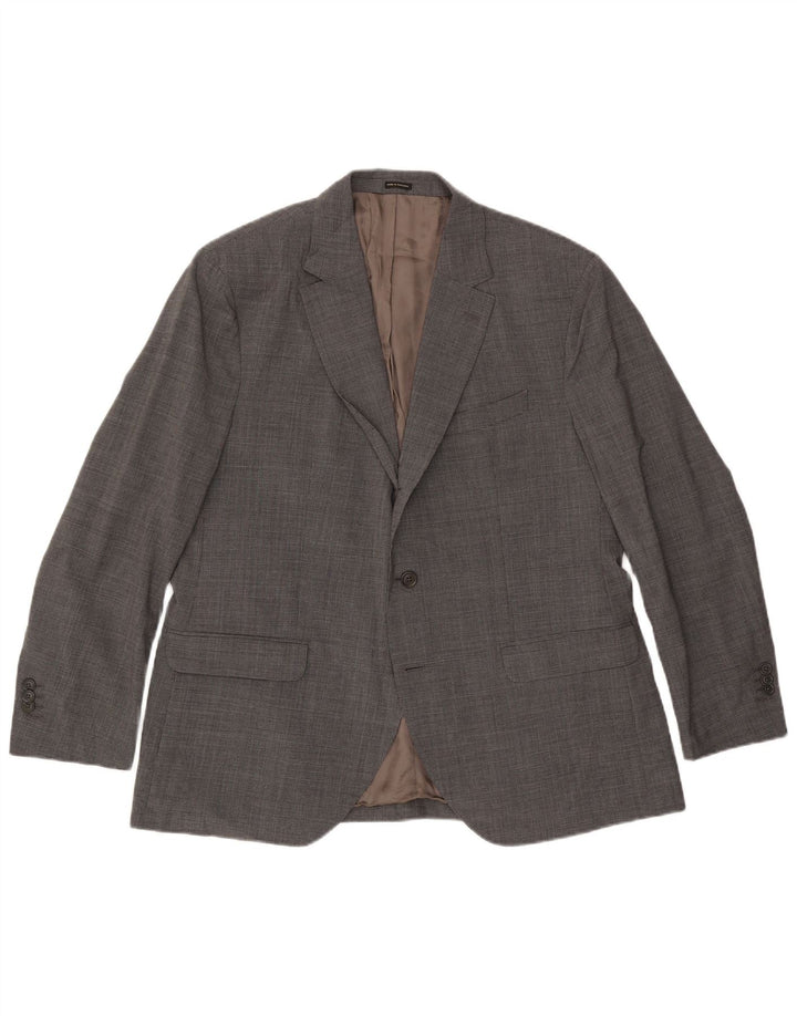 Massimo Dutti Herre 2-knaps blazerjakke US 46 XL Grå ternet uld